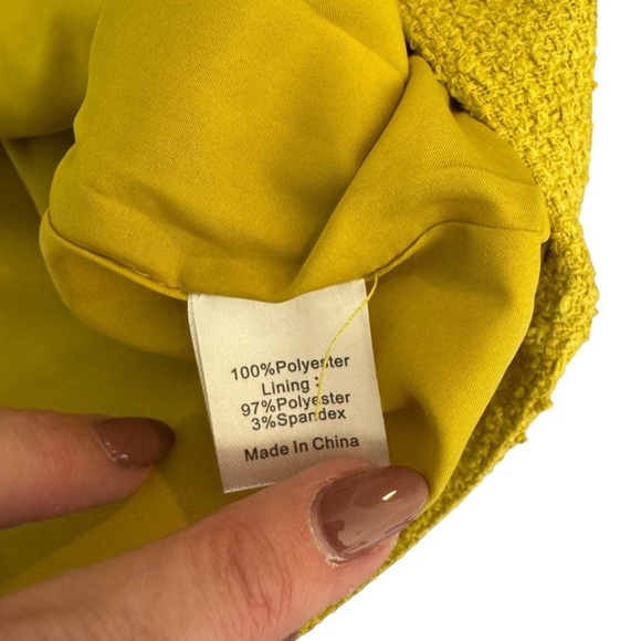 TUCKERNUCK - NWT Chartreuse Tweed Jackie O Classic Vintage Dress Sz S - Picture 9 of 10